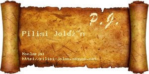 Pilisi Jolán névjegykártya