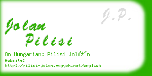 jolan pilisi business card